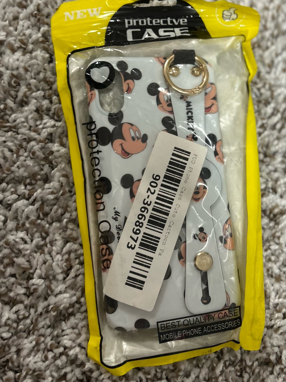 Mickey Mouse White Protective IPhone XS Case with Ring Grip